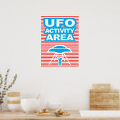 UFO Activity Area, Alien, lustiges Poster, Spaß, Poster (Küche)