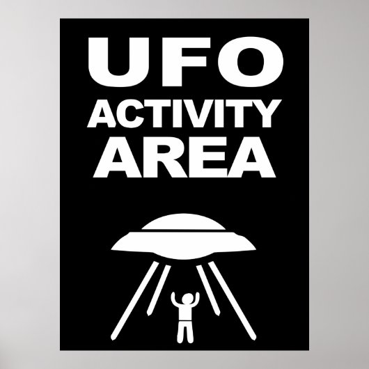 UFO-Aktivitätsbereich, Geekdesign Poster (Vorne)