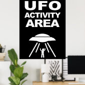 UFO-Aktivitätsbereich, Geekdesign Poster (Heimbüro)