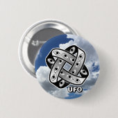 UFO-Albtraum-Augen  Button (Vorne & Hinten)