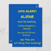 UFO ALERT POSTKARTE (Vorne/Hinten)