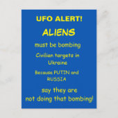 UFO ALERT POSTKARTE (Vorderseite)