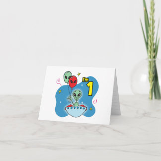 UFO Alien 1st Birthday Fill-in Einladung