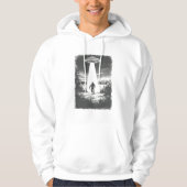 UFO Alien Abduction Beam Silhouette Sci-Fi Mystery Hoodie (Vorderseite)