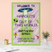 UFO Alien Any Age Birthday Welcome Acrylschild (Hochzeit)