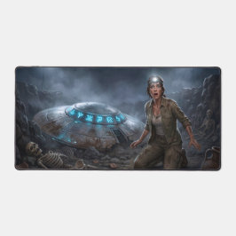 UFO Alien Archeologist Digging Site Paranormal Schreibtischunterlage