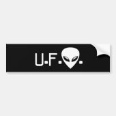 UFO ALIEN AUTOAUFKLEBER (Vorne)