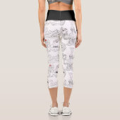 UFO, Alien, Bigfoot Cryptid Capri Leggings (Rückseite)