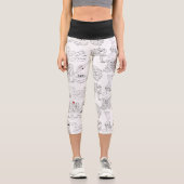UFO, Alien, Bigfoot Cryptid Capri Leggings (Vorderseite)