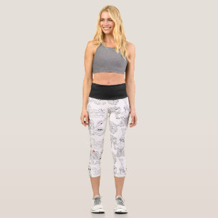 UFO, Alien, Bigfoot Cryptid Capri Leggings