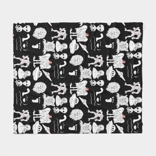 UFO, Alien, Bigfoot Cryptid Fleecedecke (Vorderseite (Horizontal))