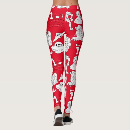 UFO, Alien, Bigfoot Cryptid Leggings (Rückseite)