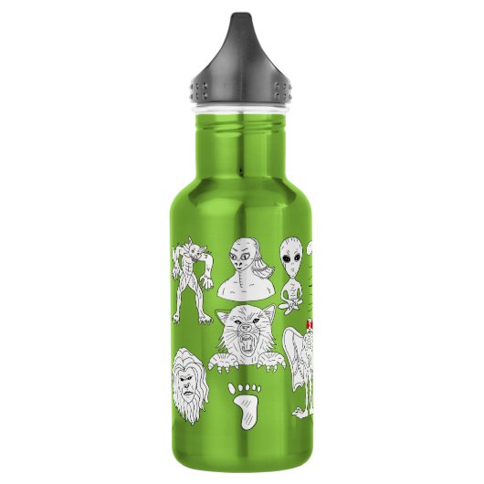 UFO, Alien, Bigfoot, Mothman, Dogman, Cryptids Edelstahlflasche (Links)