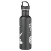 UFO, Alien, Bigfoot, Mothman, Dogman, Cryptids Edelstahlflasche (Rückseite)