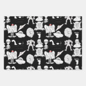 UFO, Alien, Bigfoot, Mothman, Dogman, Cryptids Geschenkpapier Set (Vorderseite 3)