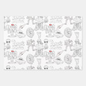 UFO, Alien, Bigfoot, Mothman, Dogman, Cryptids Geschenkpapier Set (Vorderseite)