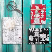 UFO, Alien, Bigfoot, Mothman, Dogman, Cryptids Geschenkpapier Set