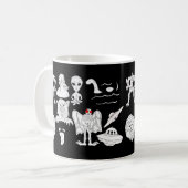 UFO, Alien, Bigfoot, Mothman, Dogman, Cryptids Kaffeetasse (Vorderseite Links)