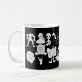 UFO, Alien, Bigfoot, Mothman, Dogman, Cryptids Kaffeetasse (Links)