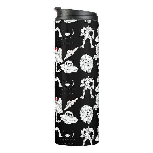 UFO, Alien, Bigfoot, Mothman, Dogman, Cryptids Thermosbecher (Nach rechts gedreht)