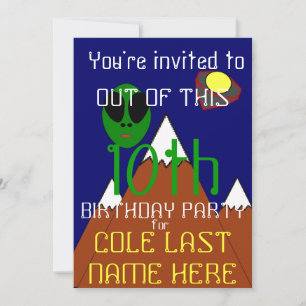 UFO - Alien Birthday Einladung