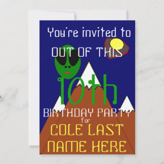 UFO - Alien Birthday Einladung