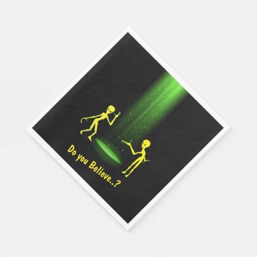 UFO Alien Entführung 👽 Glauben Sie? Serviette (Ecke)