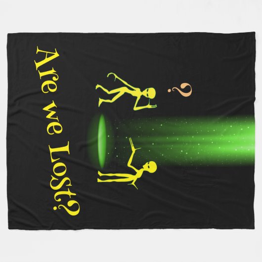 UFO Alien Entführung 👽 Sind wir verloren? Fleecedecke (Vorderseite (Horizontal))