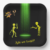 UFO Alien Entführung 👽 Sind wir verloren? WACHSTU Pappteller (Vorderseite)