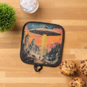 UFO Alien Entführung Topflappen (Oben Unten)