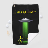 UFO Alien Entführung 👽 Wahrheit Mulligan Golfhandtuch (Insitu)