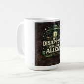 UFO-Alien-Entführungs-Humor Kaffeetasse (Vorderseite Links)