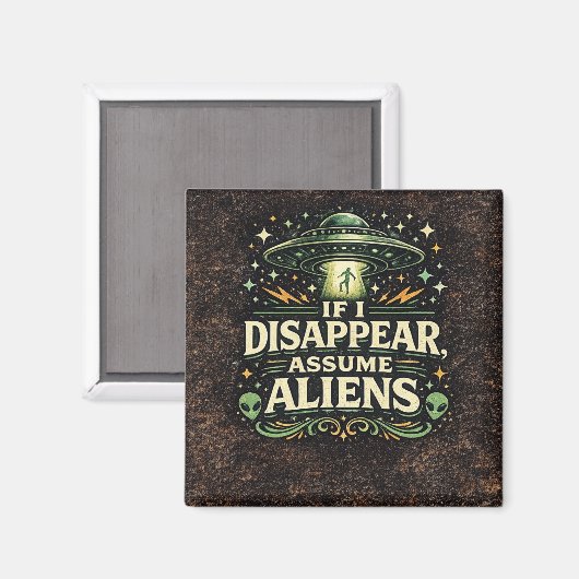 UFO-Alien-Entführungs-Humor Magnet (Vorderseite/Rückseite)