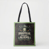 UFO-Alien-Entführungs-Humor Tasche (Vorderseite)
