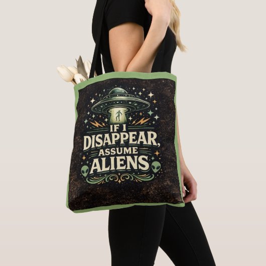 UFO-Alien-Entführungs-Humor Tasche (Von Nahem)