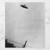 UFO Alien Extraterrestriale Raumsonde Top Geheimni Weinetikett (Einzelnes Label)