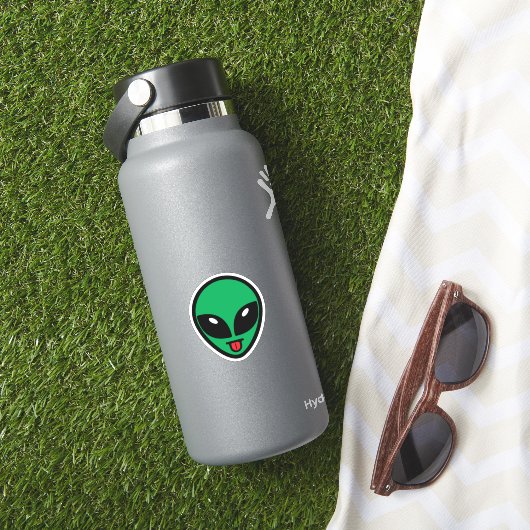UFO Alien Green Head Aufkleber (HydroFlask Insitu)