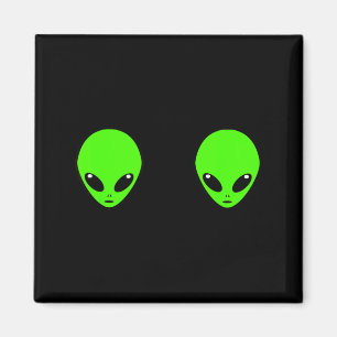 Ufo-Alien-Head-S-BH Damen-Halloween-Kostüm Magnet