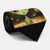 UFO-Alien Krawatte (Gerollt)