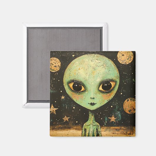 UFO-Alien Magnet (Vorderseite/Rückseite)
