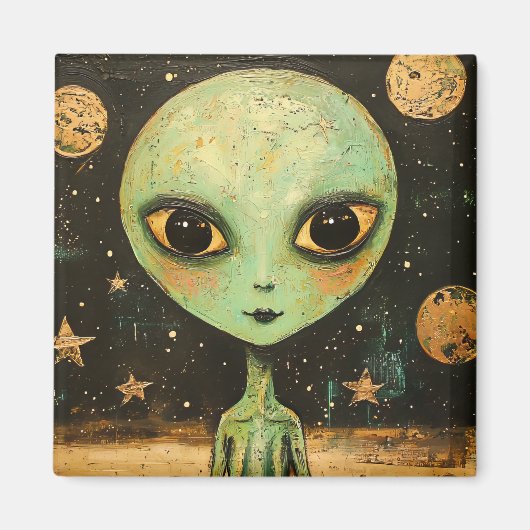 UFO-Alien Magnet (Vorne)