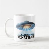 UFO ALIEN PERSONALISIERT KAFFEETASSE (Links)
