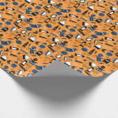 UFO-Alien, Raumschiffe, Kindermuster Geschenkpapier (Ecke)