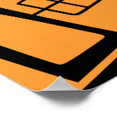 UFO-Alien, Raumschiffe, Kindermuster Poster (Ecke)