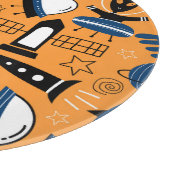 UFO-Alien, Raumschiffe, Kindermuster Schneidebrett (Ecke)