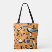 UFO-Alien, Raumschiffe, Kindermuster Tasche (Rückseite)