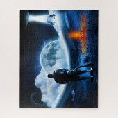 UFO-Alien Rinder-Entführung Weltraumschiff Puzzle (Vertikal)