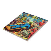 Ufo Alien Sci-fi Retro Comic Fliese (Seite)