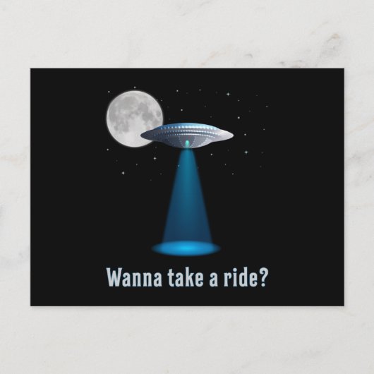 Ufo Alien Science Fiction Space Sci-Fi Funny Gift Postkarte (Vorderseite)