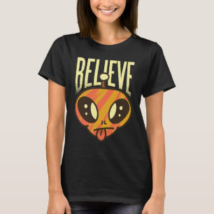 Ufo-Alien-Slogan für Männer und Frauen T-Shirt